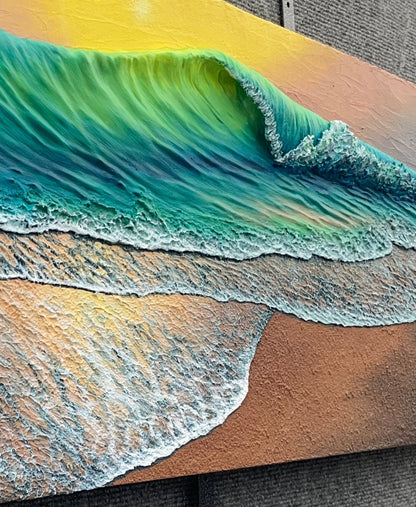 Glowing Emeralds - 36" x 12"
