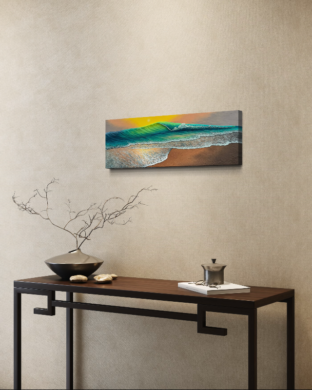 Glowing Emeralds - 36" x 12"