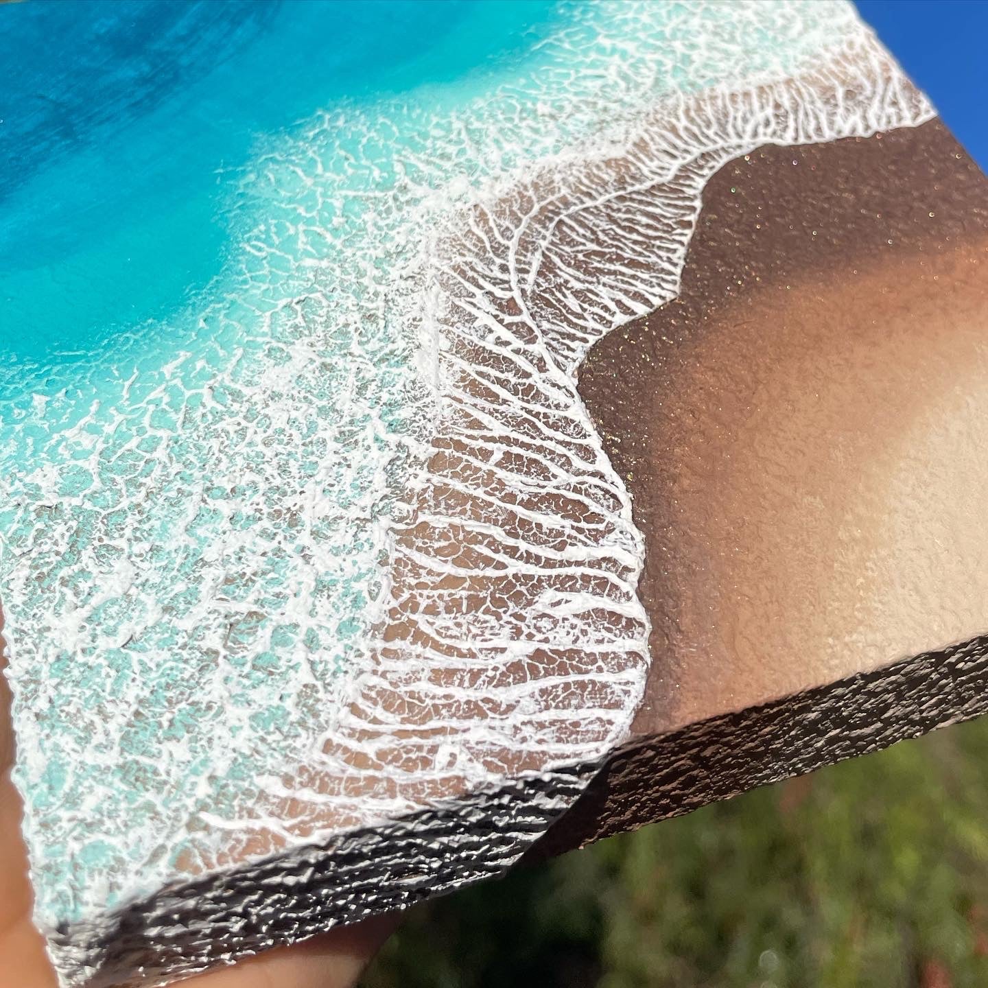 Mini Textured Ocean - 5" x 5"