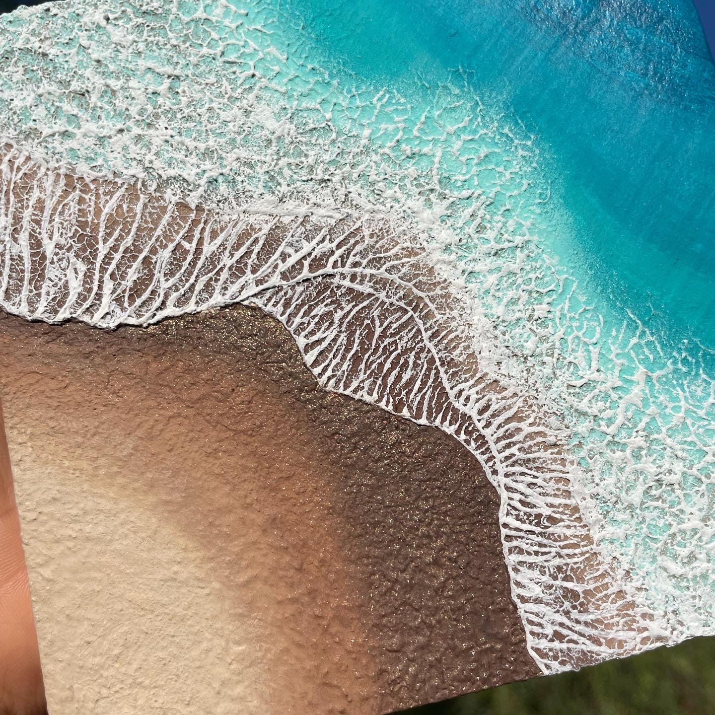 Mini Textured Ocean - 5" x 5"