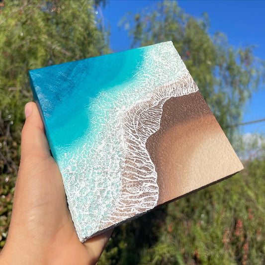 Mini Textured Ocean - 5" x 5"